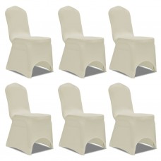 Elastīgs krēsla pārklājs krēmkrāsas 6 gab.