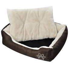 Suņu gulta ar polsterētu spilvenu, silta, s izmērs