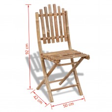 Saliekami dārza krēsli, 2 gab., bambuss
