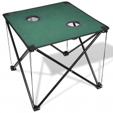 Saliekams kempinga galds tumši zaļš 48 x 48 x 45 cm