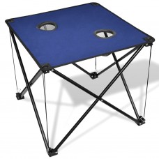 Saliekams kempinga galds zils 48 x 48 x 45 cm
