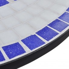 Bistro galds, 60 cm, zila un balta mozaīka