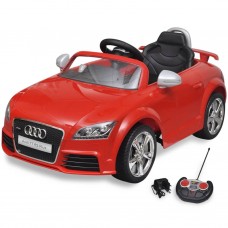 Audi tt rs sēžamā elektriskā mašīna bērniem, tālvadības pults, sarkana