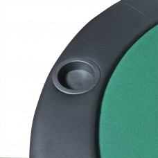 Pokera galda virsma 10 personām, saliekama, zaļa