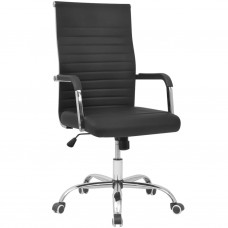 Biroja krēsls, 55x63 cm, melna mākslīgā āda