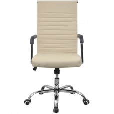 Mākslīgās ādas ofisa krēsls, 53 x 63 cm, krēmkrāsā