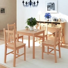 Virtuves mēbeļu komplekts - galds un krēsli, 5 gab., priede
