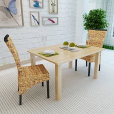 Virtuves krēsli, 2 gab., abaka un mango masīvkoks