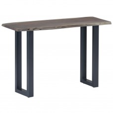Konsoles galdiņš, 115x35x76 cm, akācijas koks un dzelzs, pelēks