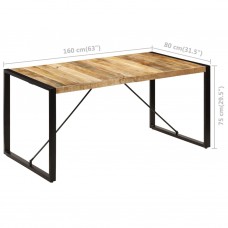 Virtuves galds, 160x80x75 cm, mango masīvkoks
