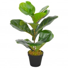 Mākslīgais augs, lirveida fikuss ar podiņu, zaļš, 45 cm