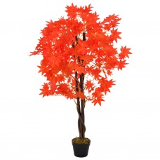 Mākslīgais augs, kļavas koks ar podiņu, sarkans, 120 cm