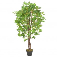Mākslīgais augs, kļavas koks ar podiņu, zaļš, 120 cm