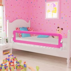 Bērnu gultas aizsargbarjeras, 2 gab., rozā, 150x42 cm