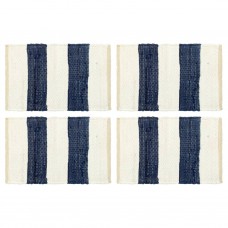 Chindi galda paliktņi, 4 gab., zili un balti, 30x45 cm