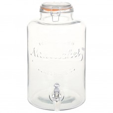 Ūdens dispensers ar krānu, xxl, caurspīdīgs, 8 l, stikls
