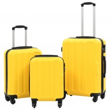 Cieto koferu komplekts, 3 gab., abs, dzeltens