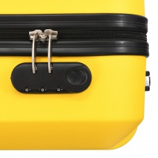 Cieto koferu komplekts, 3 gab., abs, dzeltens