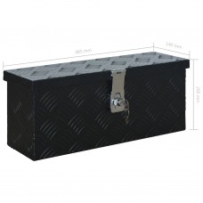 Alumīnija kaste, 485x140x200 mm, melna
