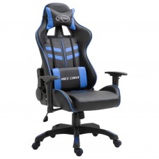 Datorspēļu krēsls, zila mākslīgā āda