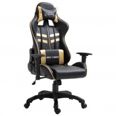 Datorspēļu krēsls, zelta krāsas mākslīgā āda