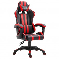 Datorspēļu krēsls, sarkana mākslīgā āda