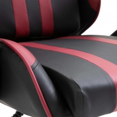 Datorspēļu krēsls, vīnsarkana mākslīgā āda