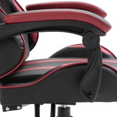 Datorspēļu krēsls, vīnsarkana mākslīgā āda