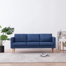 Trīsvietīgs dīvāns, zils audums