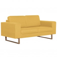 Divvietīgs dīvāns, dzeltens audums