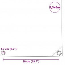 Brezenta pārklājs, 650 g/m², 1,5x6 m, zils