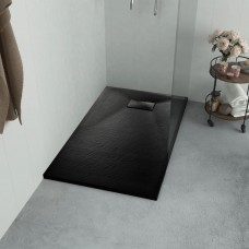 Dušas pamatne, 100x80 cm, smc, melna