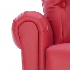 Masāžas krēsls, atgāžams, sarkana mākslīgā āda