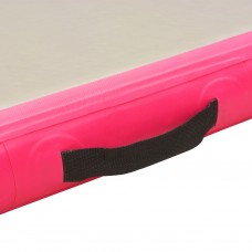 Piepūšams vingrošanas paklājs ar pumpi, 300x100x10 cm, rozā pvc