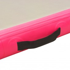 Piepūšams vingrošanas paklājs ar pumpi, 700x100x10 cm, rozā pvc