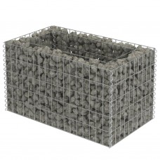 Gabions, augstā puķu kaste, cinkots tērauds, 90x50x50 cm