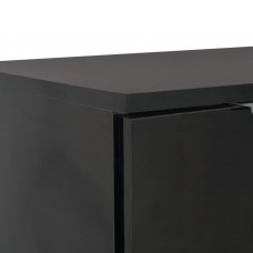 Kumode, 71x35x80 cm, spīdīgi melna, skaidu plāksne