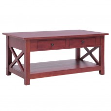 Kafijas galdiņš, 100x55x46 cm, masīvs sarkankoks, brūns