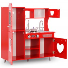 Bērnu rotaļu virtuve, mdf, 84x31x89 cm, sarkana