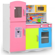 Bērnu rotaļu virtuve, mdf, 80x30x85 cm, krāsaina