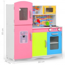 Bērnu rotaļu virtuve, mdf, 80x30x85 cm, krāsaina