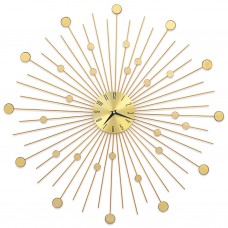 Sienas pulkstenis, 70 cm, metāls, zelta krāsa