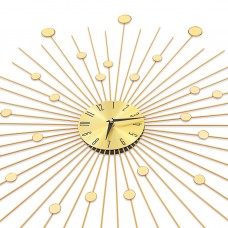 Sienas pulkstenis, 70 cm, metāls, zelta krāsa
