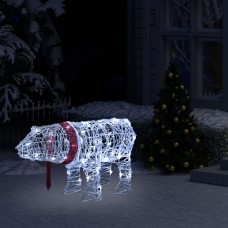 Ziemassvētku dekorācija, lācis, 45 led, 71x20x38 cm, akrils