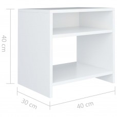 Naktsskapītis, 40x30x40 cm, balts, skaidu plāksne