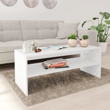 Kafijas galdiņš, 100x40x40 cm, balts, skaidu plāksne
