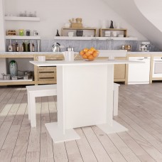 Virtuves galds, 110x60x75 cm, balts, inženierijas koks