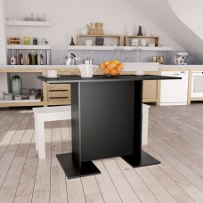 Virtuves galds, 110x60x75 cm, melns, inženierijas koks