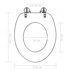 Tualetes poda sēdekļi ar vāku, 2 gab., mdf, gliemenes dizains