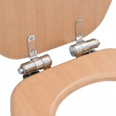 Tualetes poda sēdekļi ar vāku, 2 gab., mdf, bambusa dizains